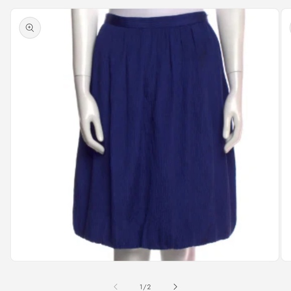 Giorgio Armani Deep Blue A-Line Skirt - Picture 2 of 3